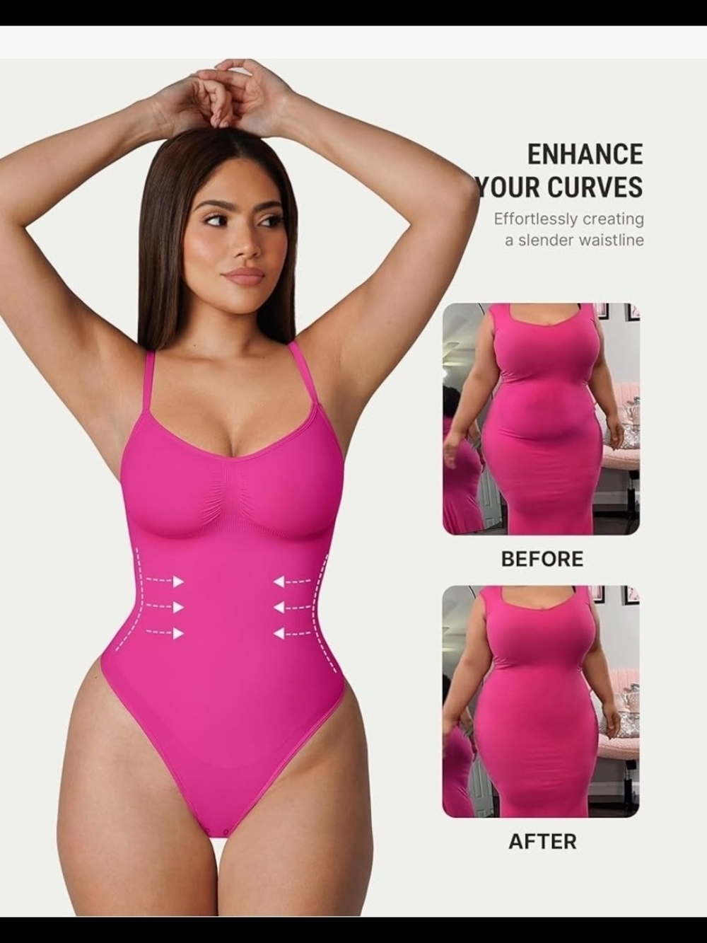 Nwt- FeelinGirl Shapewear Bodysuit for Women Tummy Control Waist Bodysuit Thong